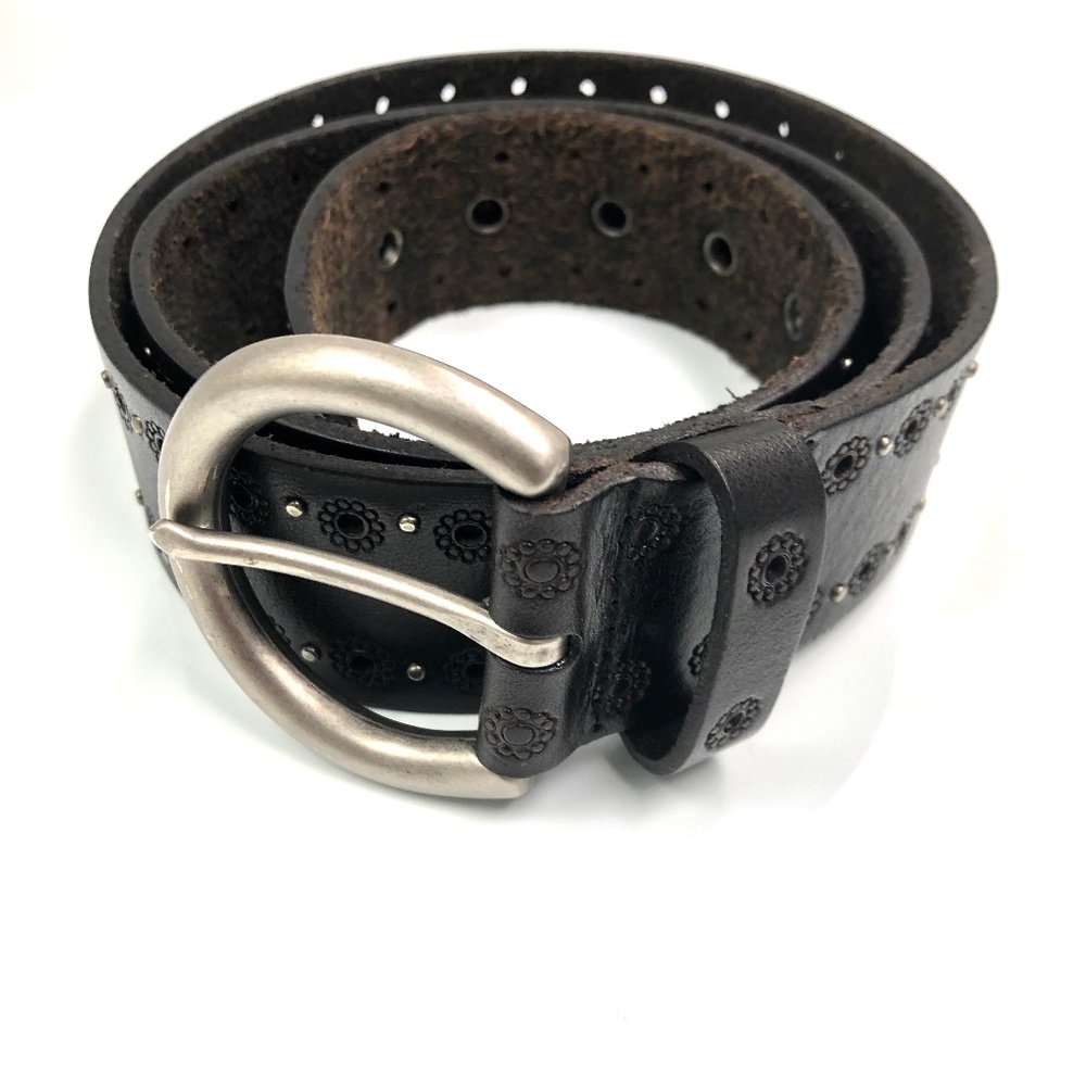 Women's Fossil Flower Leather Belt Size Large